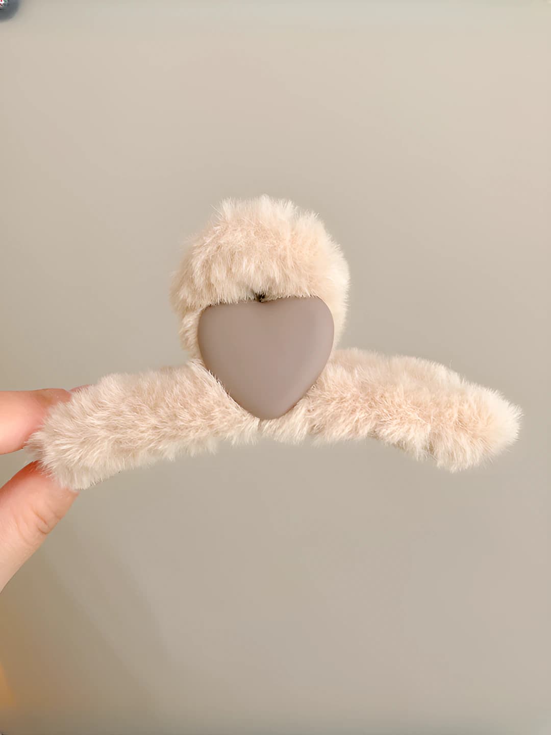 Beige-coffee heart 11 cm