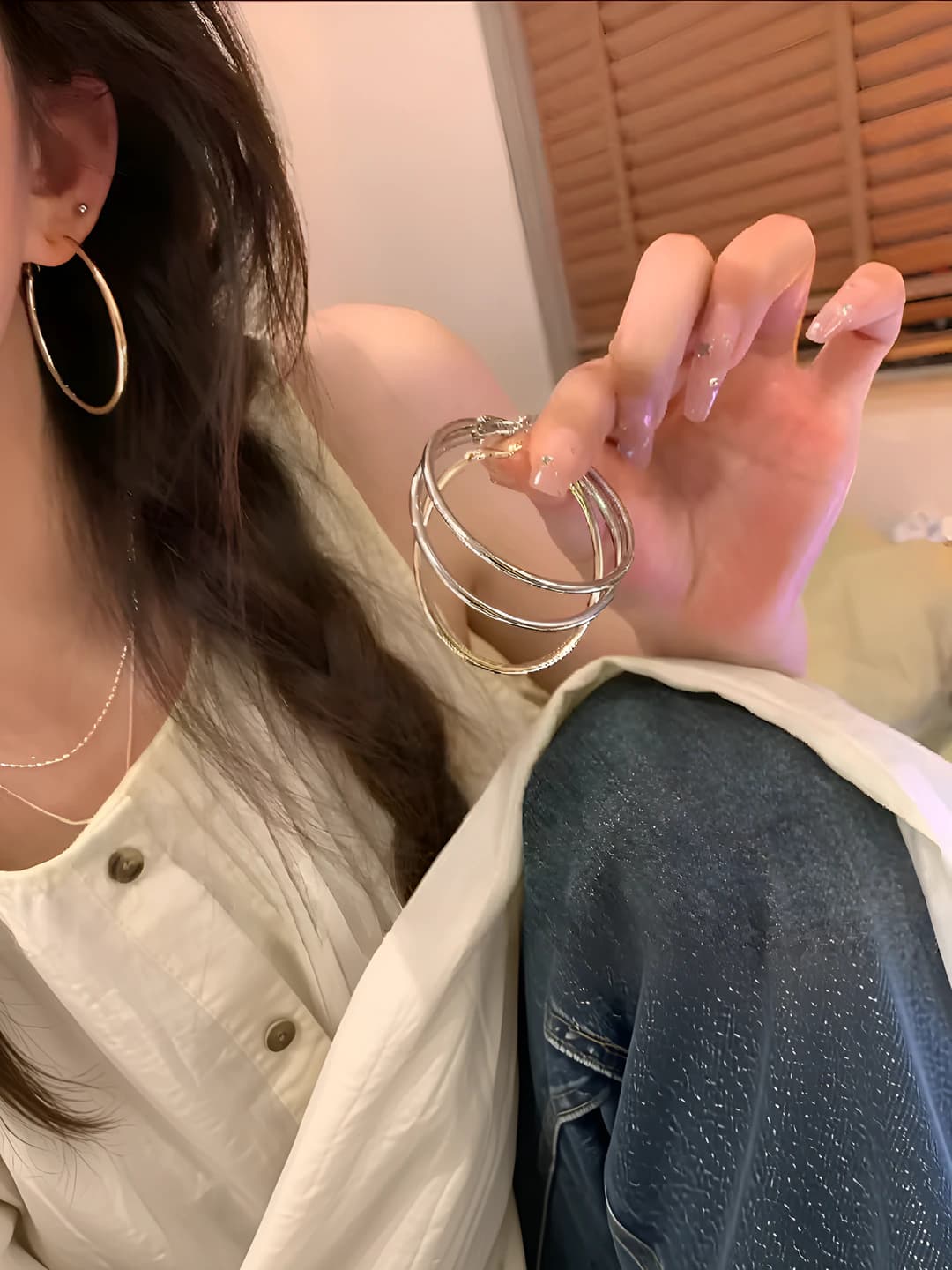 31# Серебряная игла - Серебряный - Большой 5cm