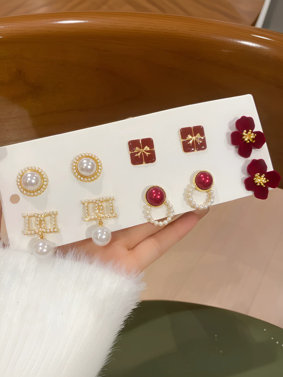 Серебряная игла, золото-белый-красный (10 шт)
