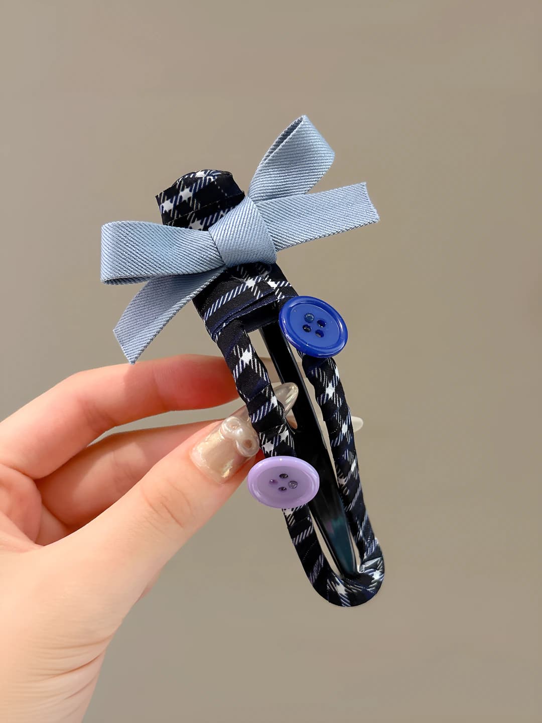 Blue bow 12 cm