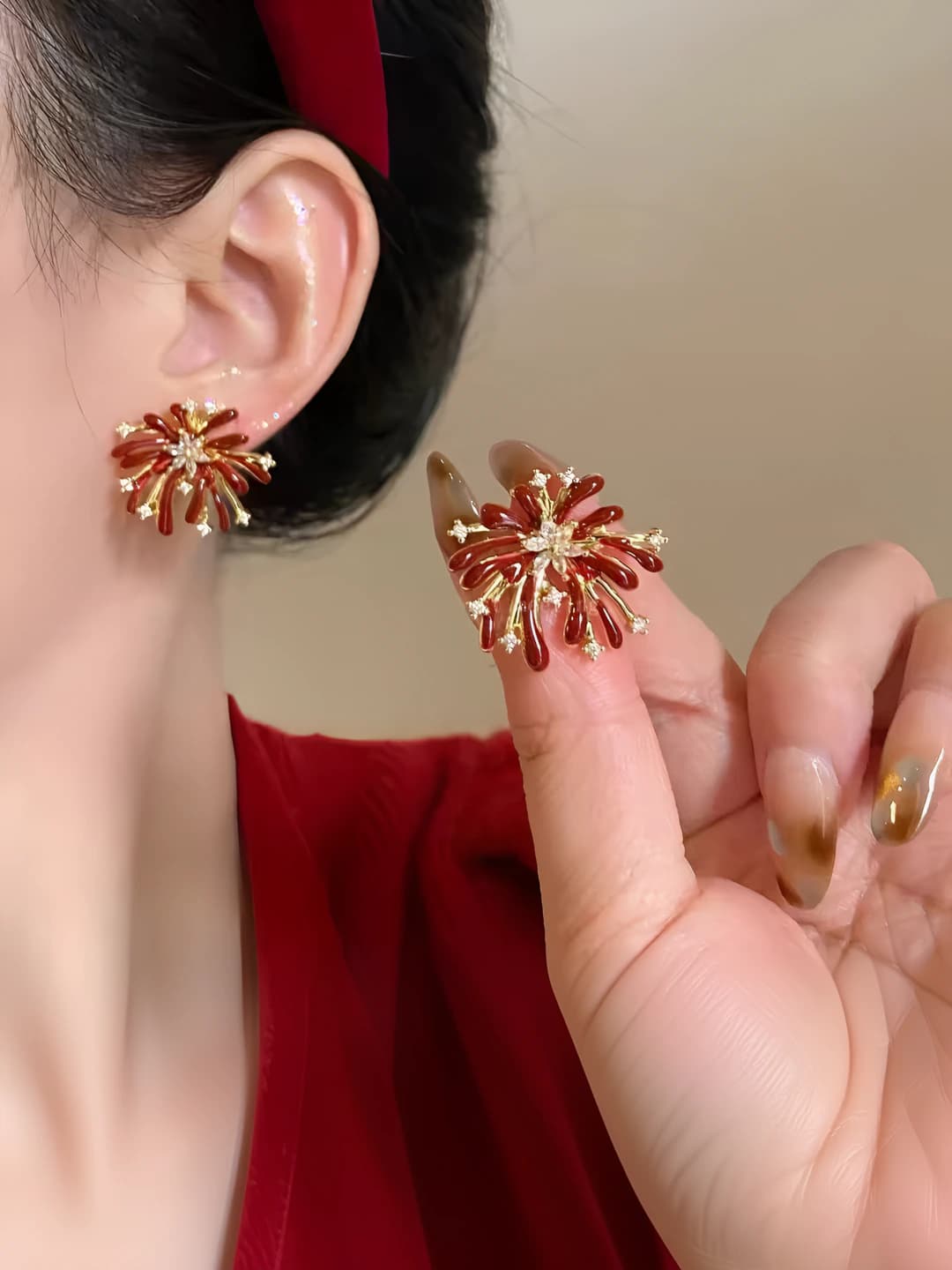 Firework zircon studs