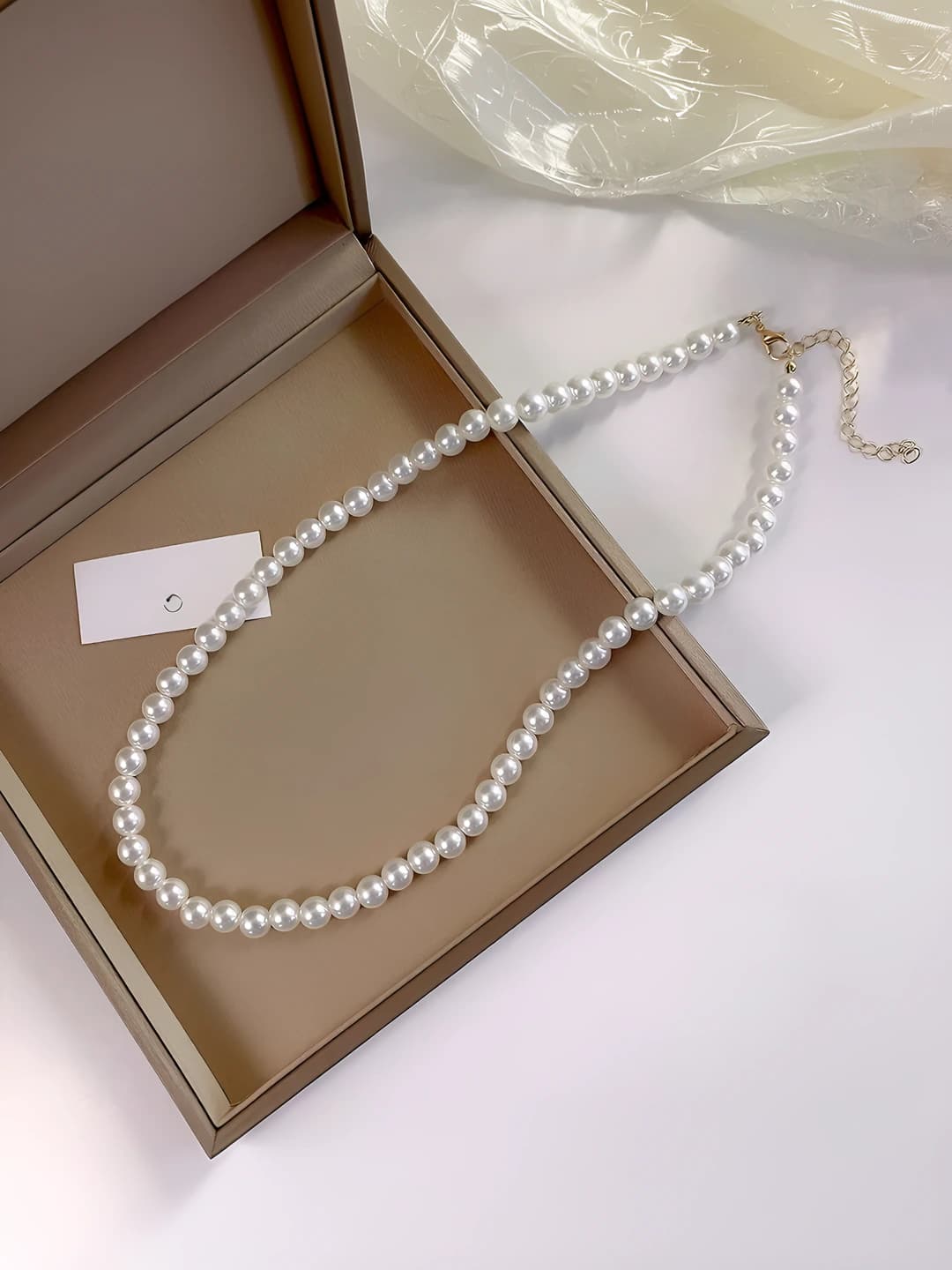 Fever style 8mm pearl necklace