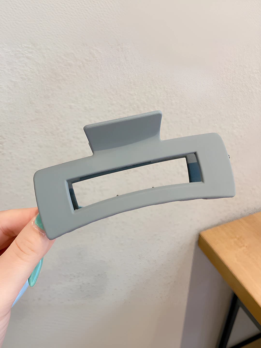6# Grey-blue square clip 11cm