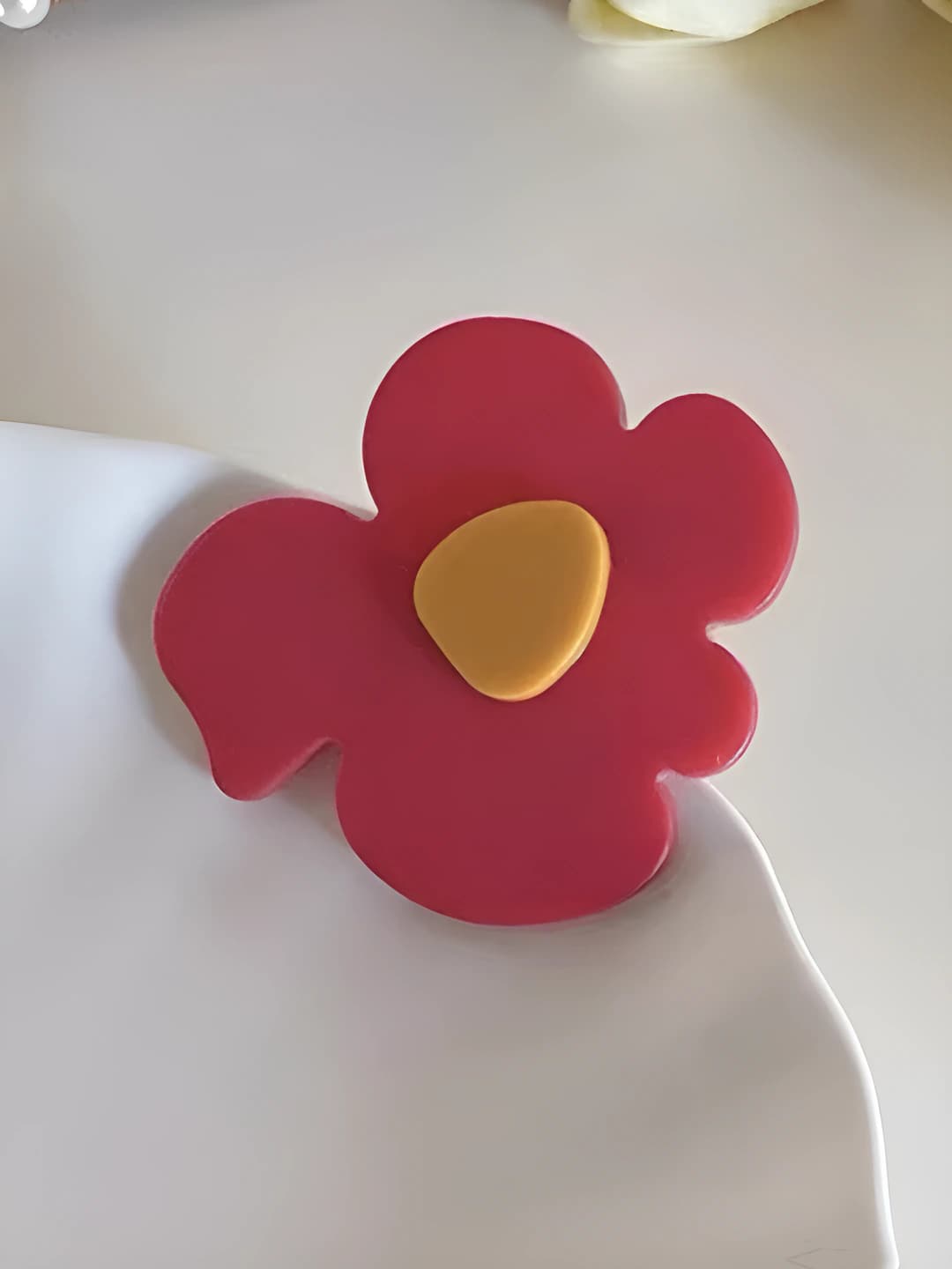 30# Pink-yellow irregular flower clip