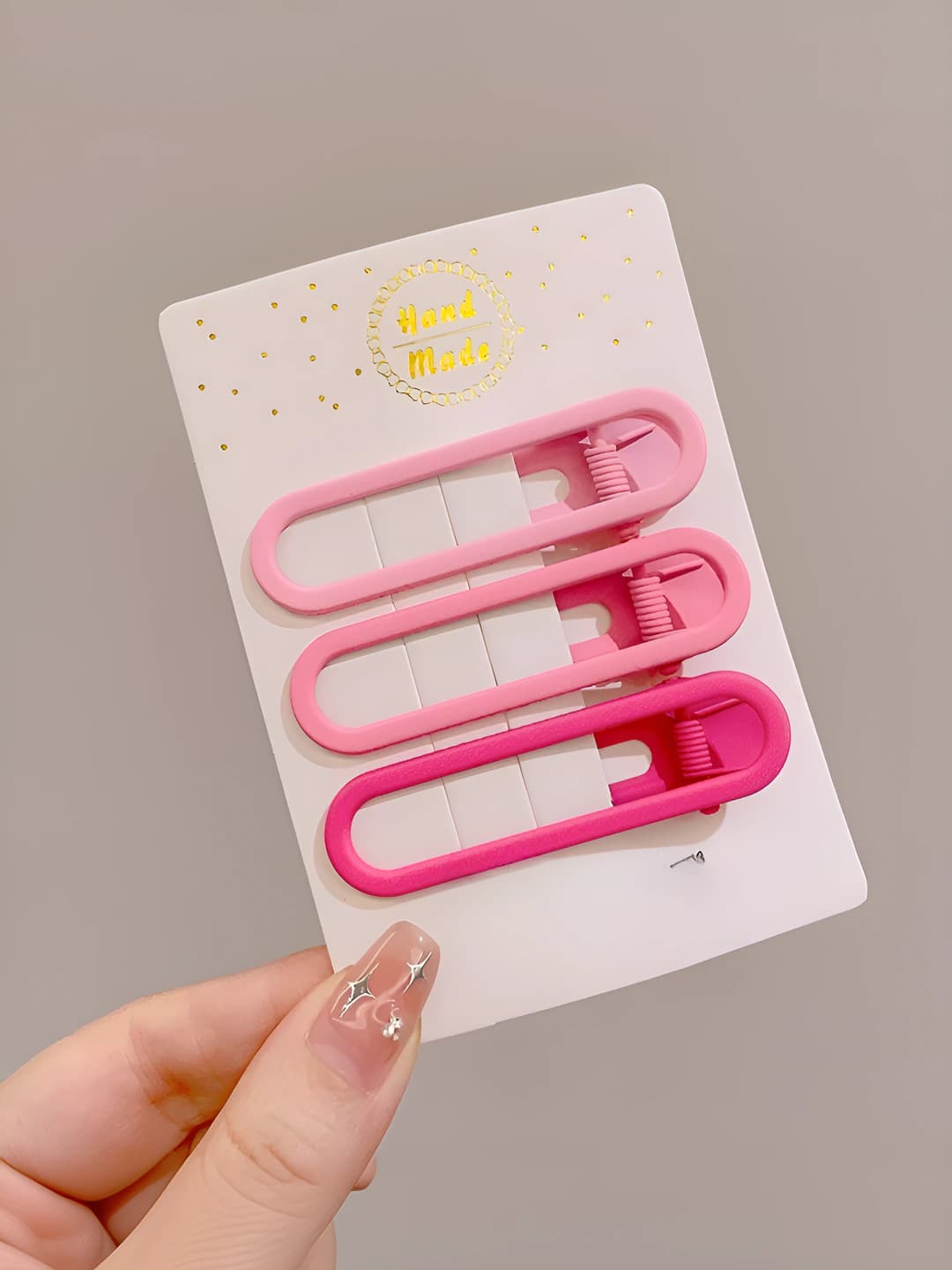 Pushti gradient uchlik soch qisqich 6 sm
