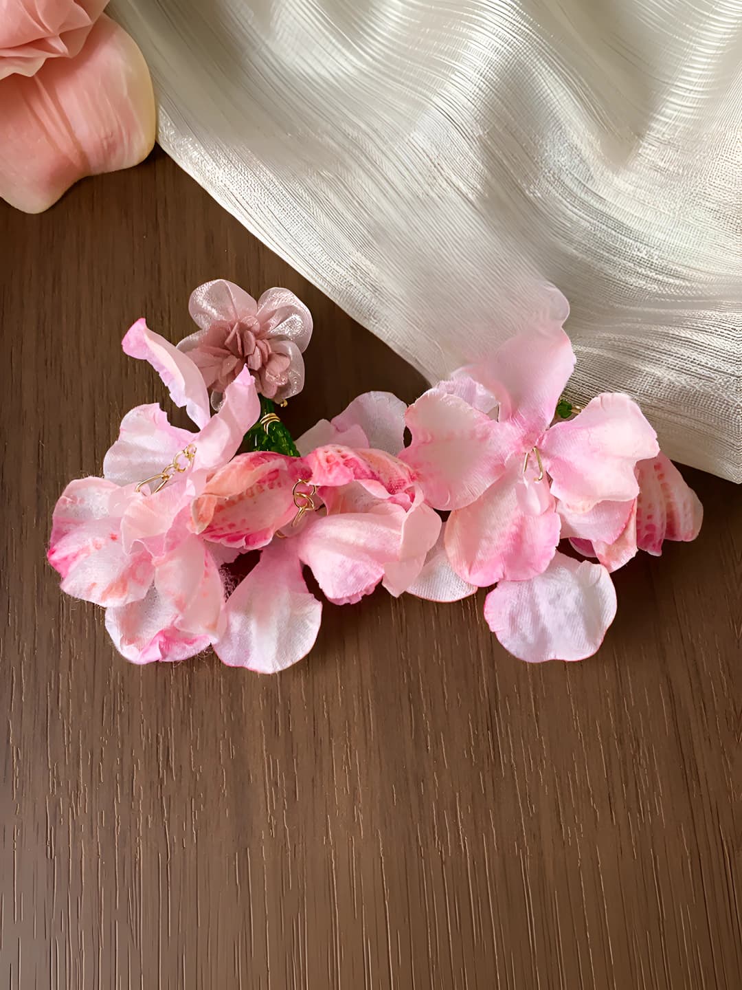 36 Silver pin - Pink - Green