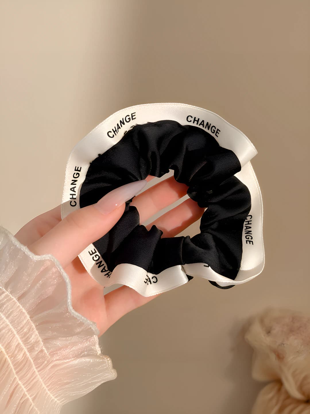 Black, letters, 12 cm