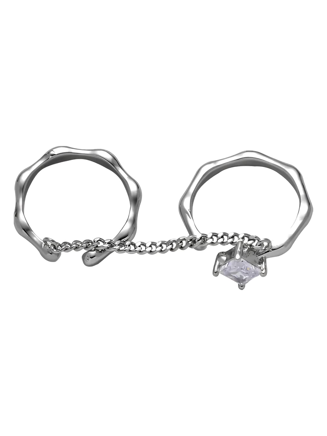 Two-finger chain ring (brass)