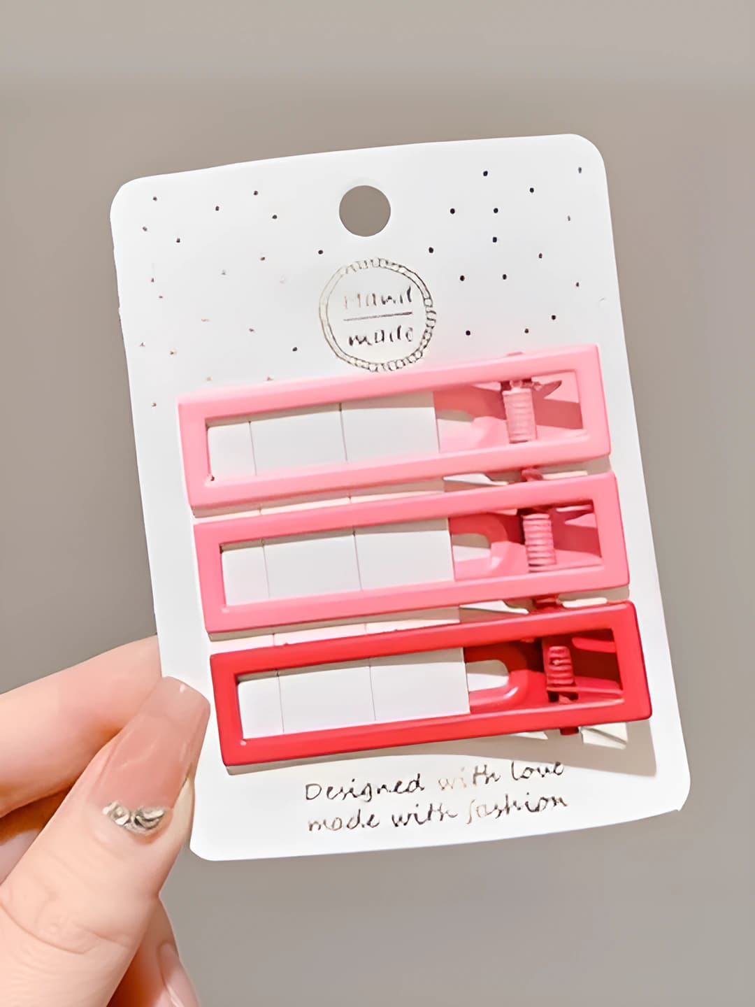 1# Pink, square, 3 pcs