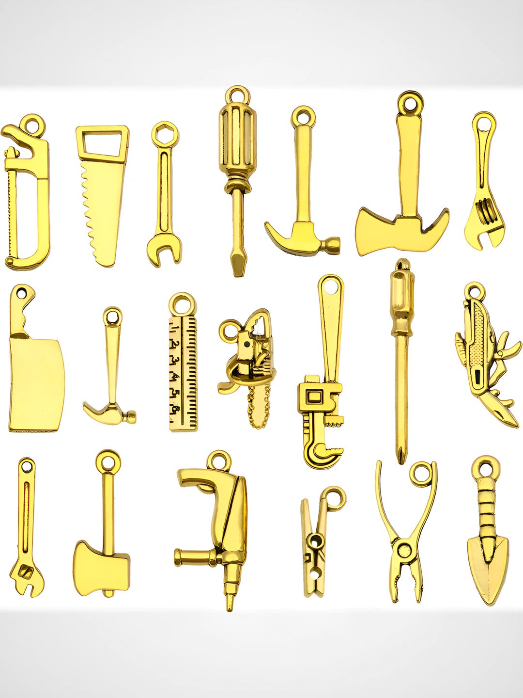 Tool-shaped alloy charms for DIY jewelry