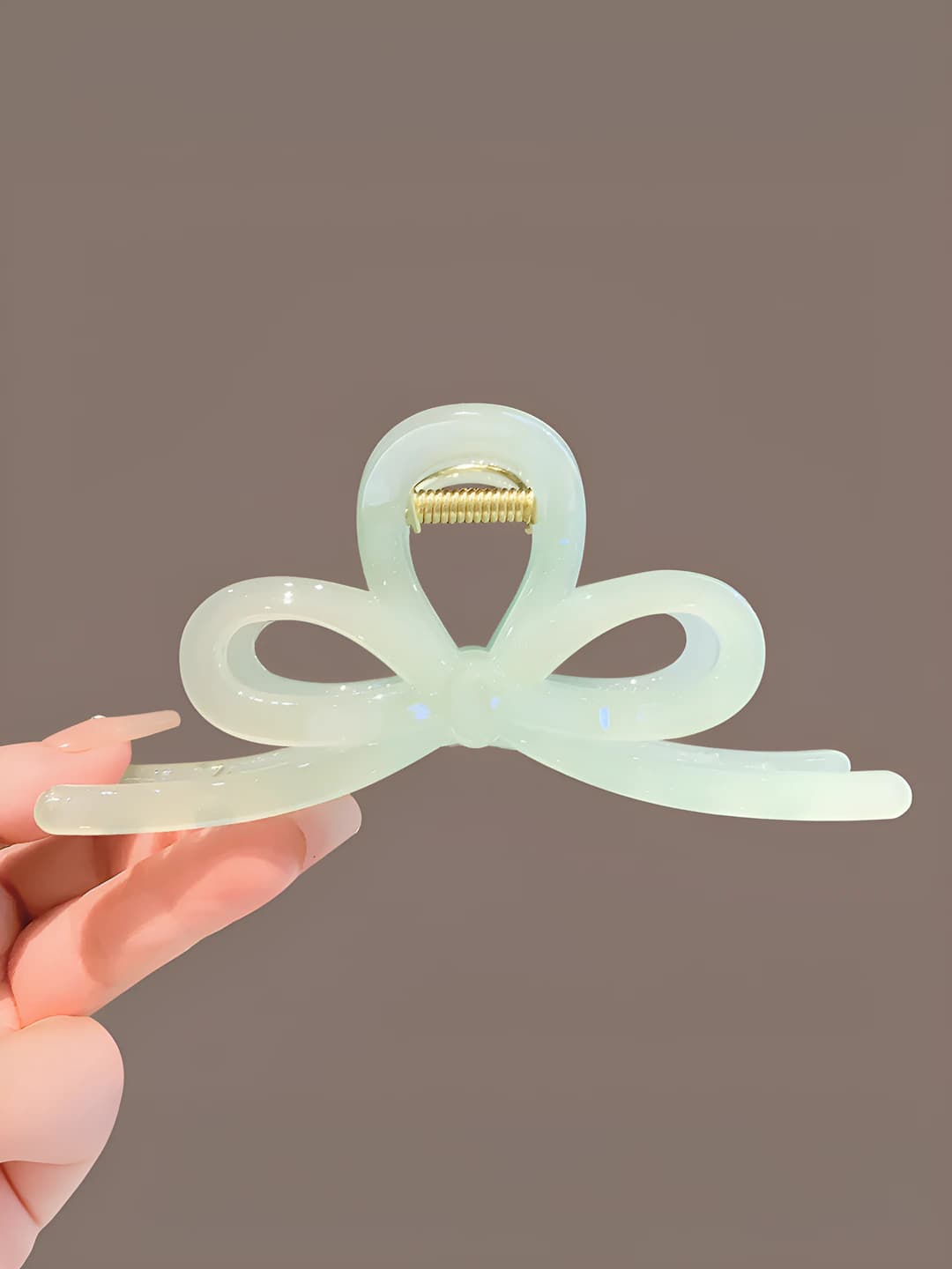 5# Jelly green hair clip