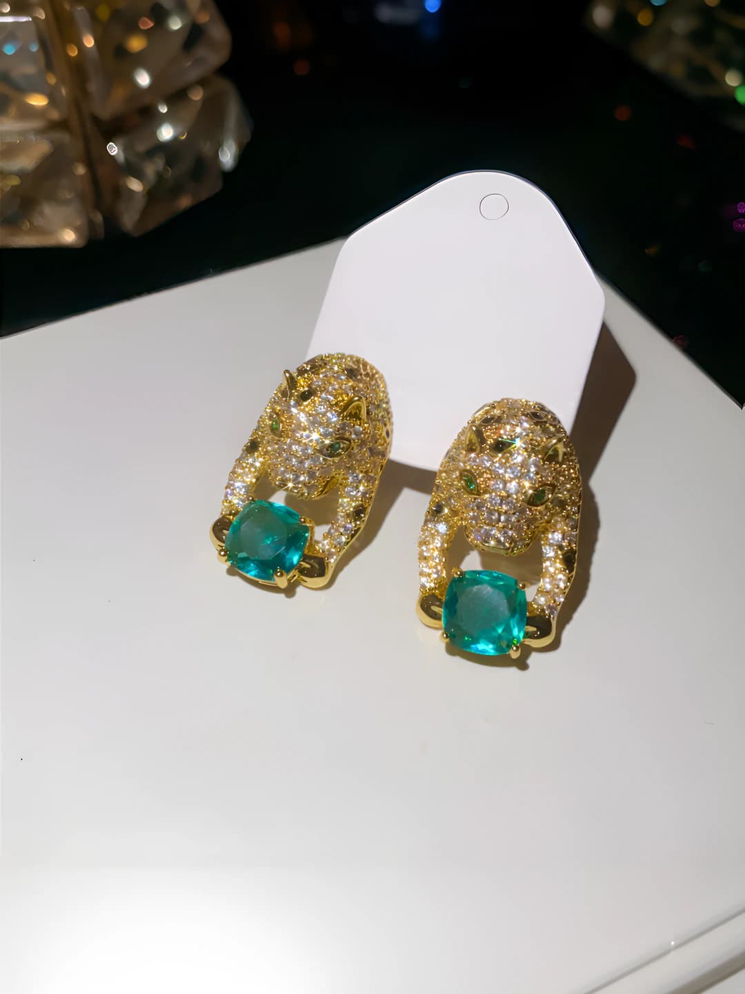 Silver pin - Gold-green (Real gold plating)