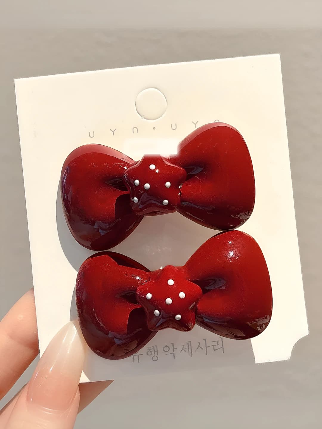3# Dotted star large bow [1 pair] 5 cm