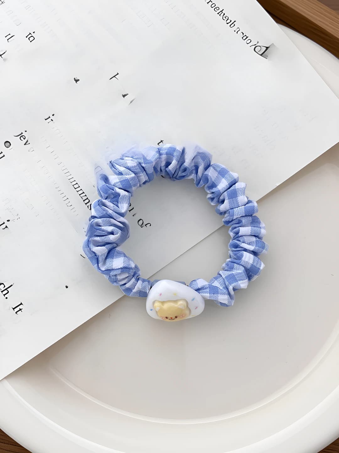 Rice ball bear hair tie