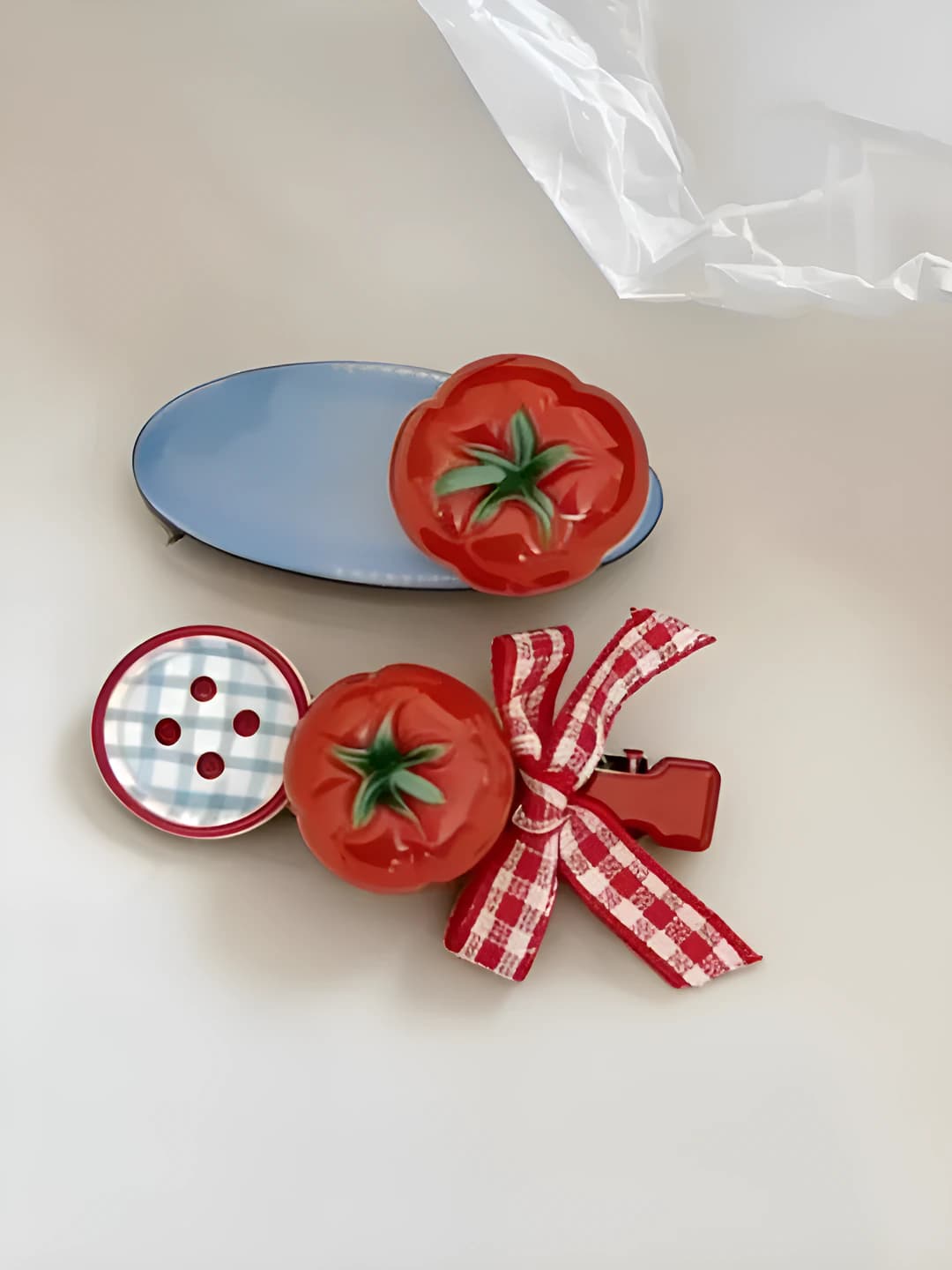 Women's hair clips and combs: checked, bow, cartoon, sweet, for side, duckbill, for flyaways