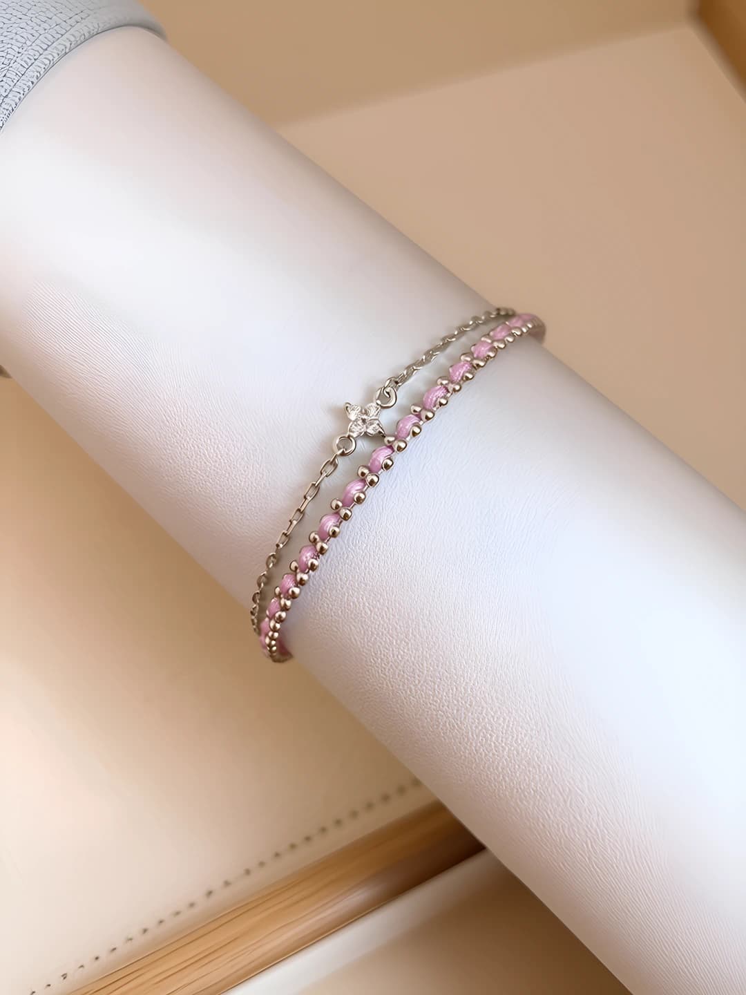 Bracelet-Silver-Pink