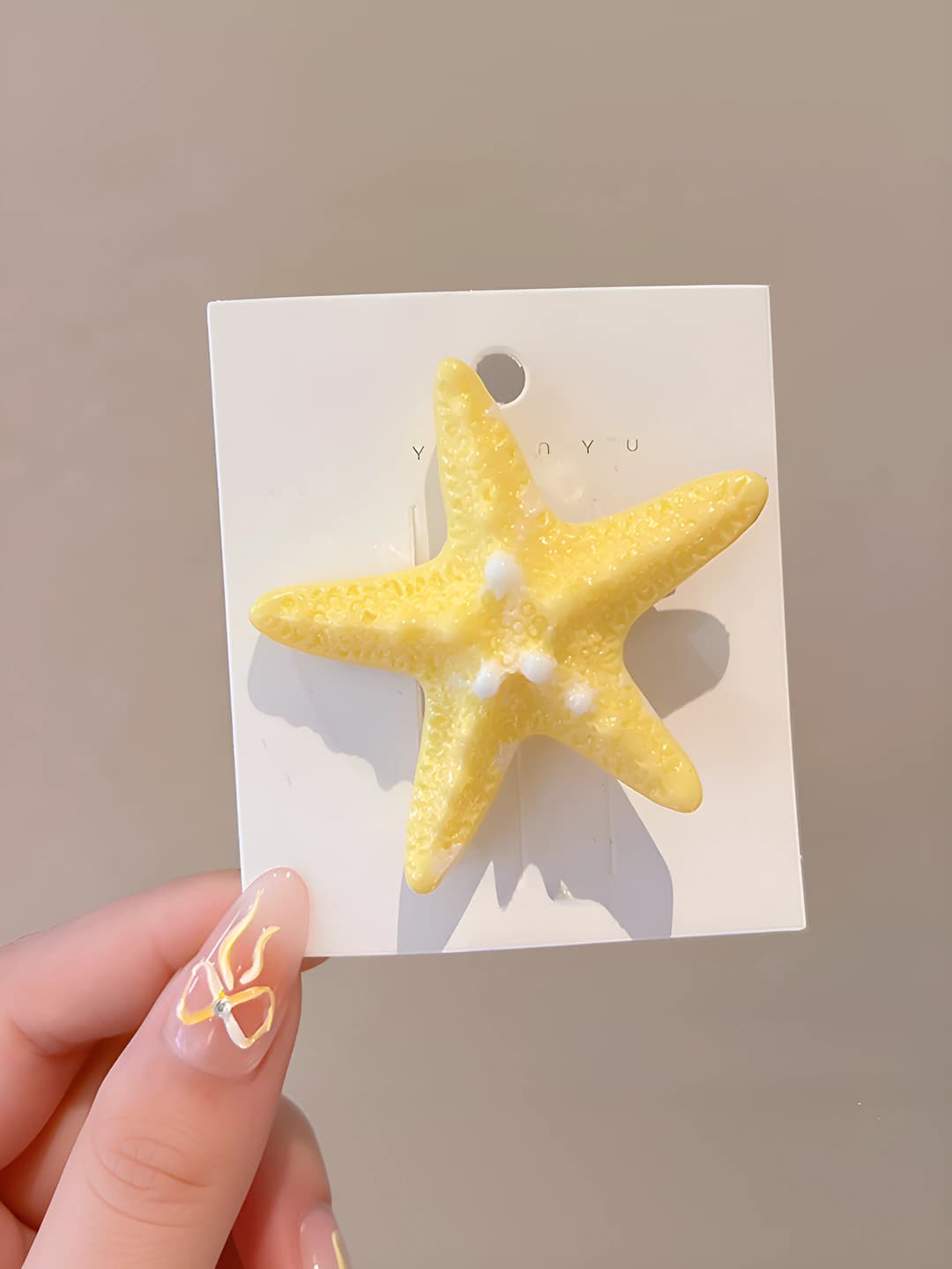 3# Starfish, yellow, 5.5 cm