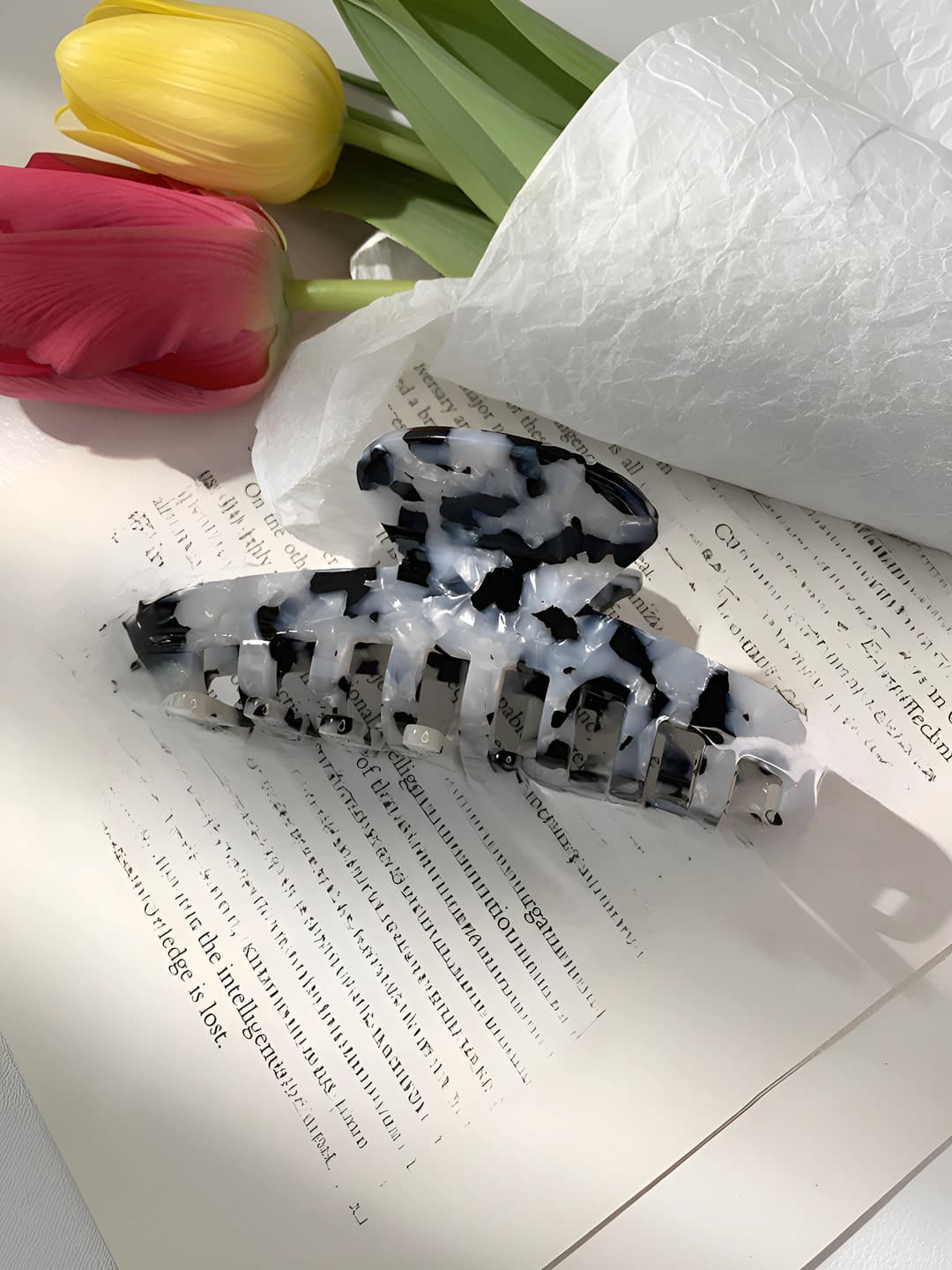Black and white leopard
