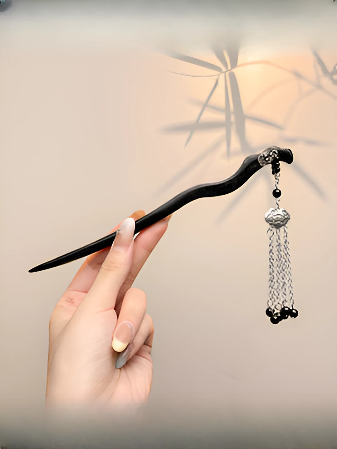 1# Safety lock tassel hair pin 17cm