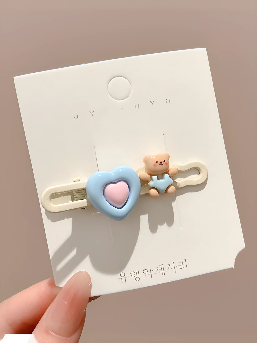 3# Bear heart clip 6 cm