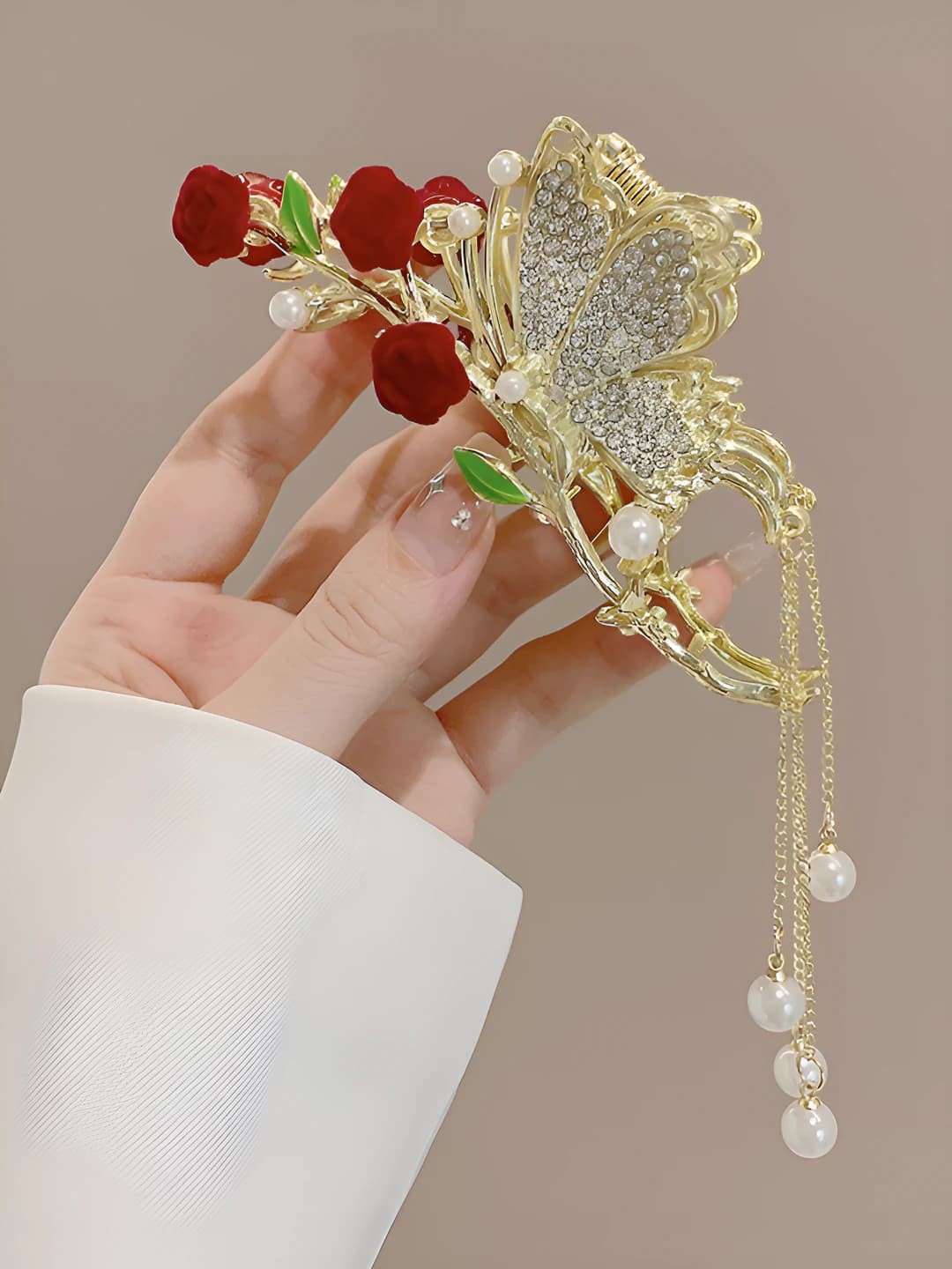 1# Rose Butterfly Tassel 11.5cm