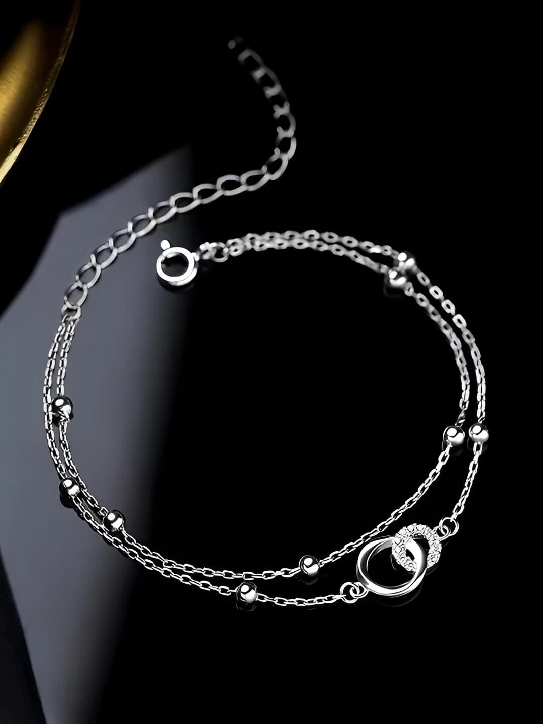 Women's Mobius double-layer beaded bracelet, 2026 new model, double ring, light luxury, ins style