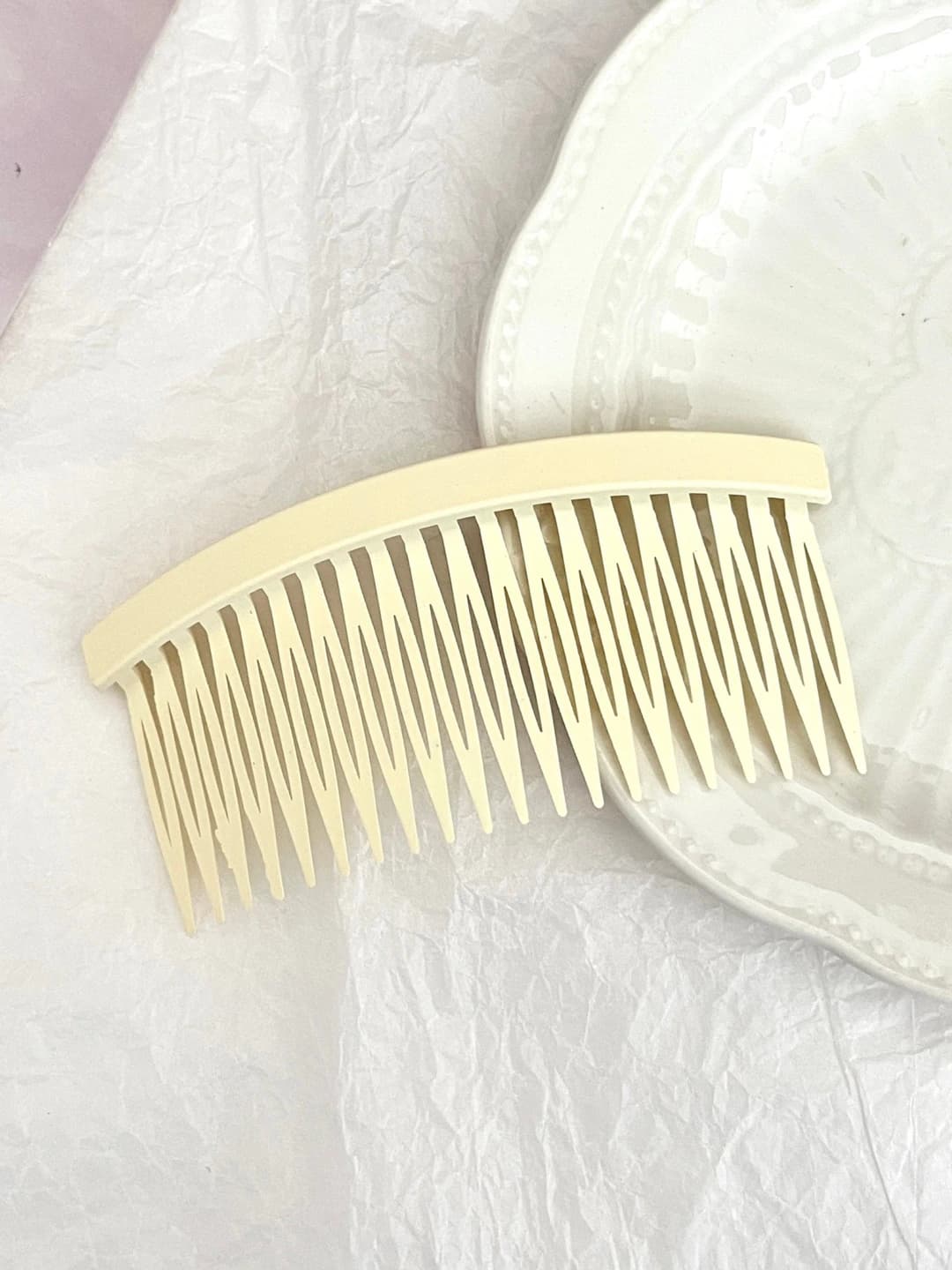 Matte hair comb [White]