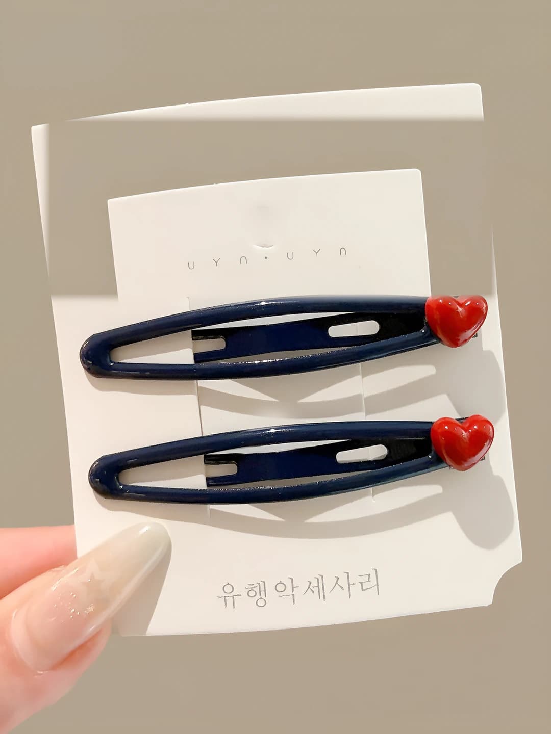3# Red heart, 1 pair, 6 cm