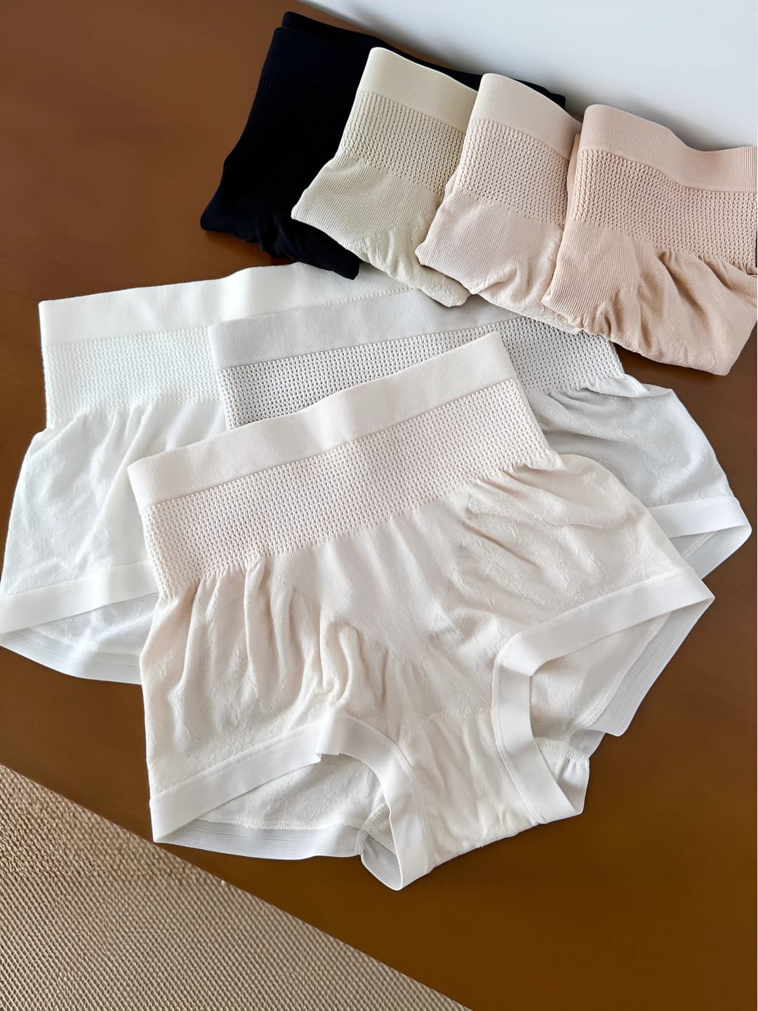 Women's seamless high-waist 60s modal boxer briefs with tummy control and hip-lifting, breathable, antibacterial, all-season