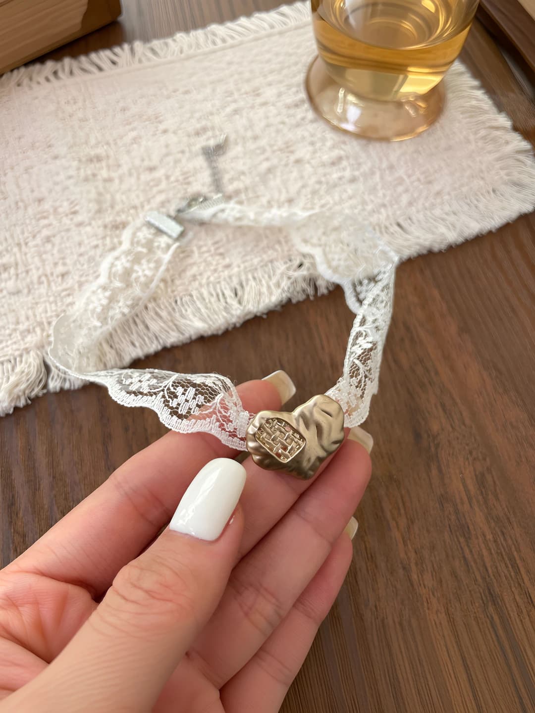 White lace necklace