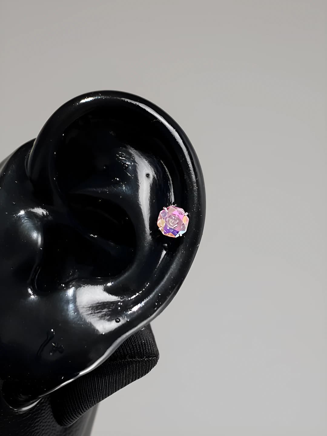 6 mm Neon dark pink rose 1 pc