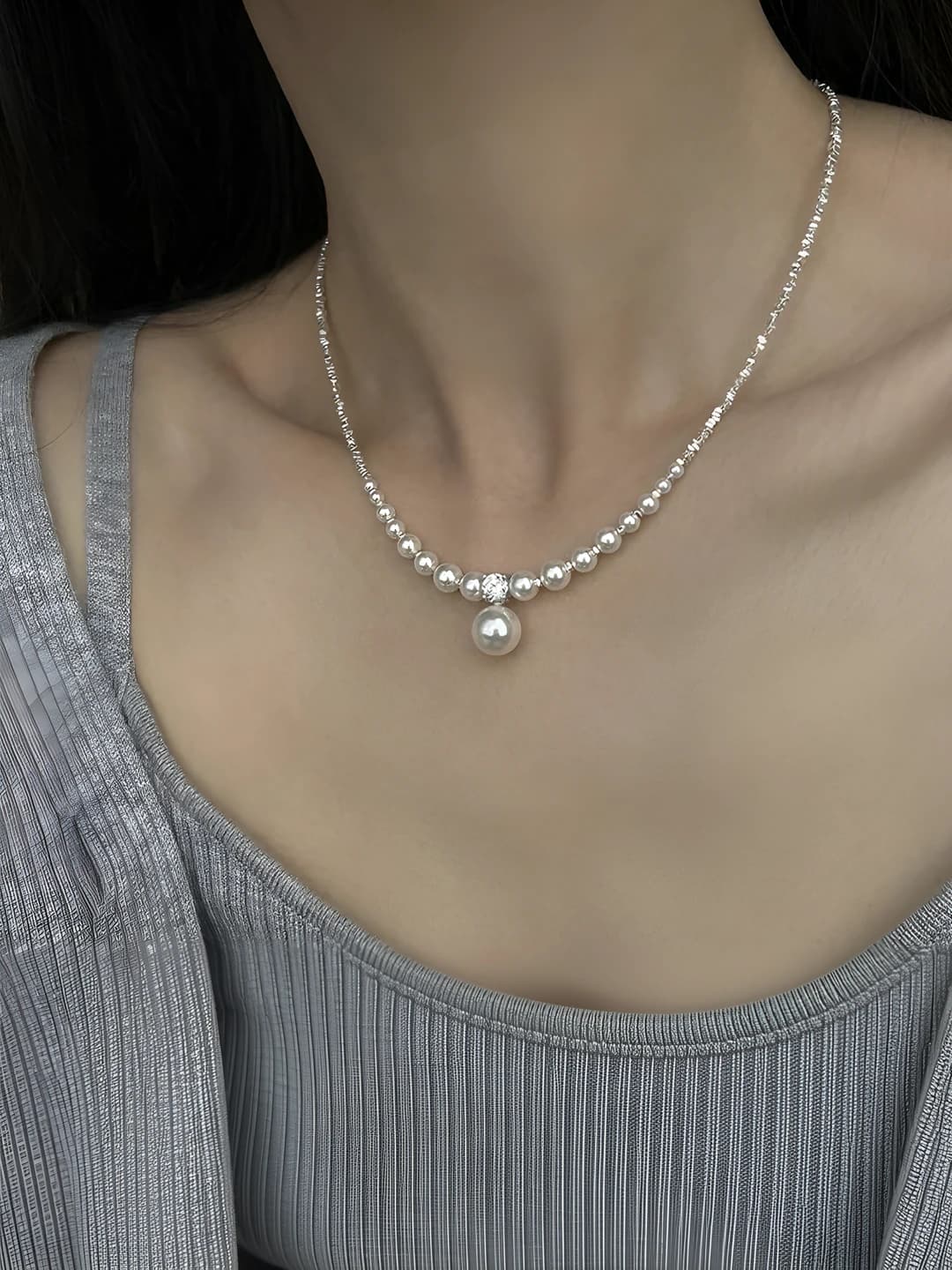 Swarovski жемчуг цепь