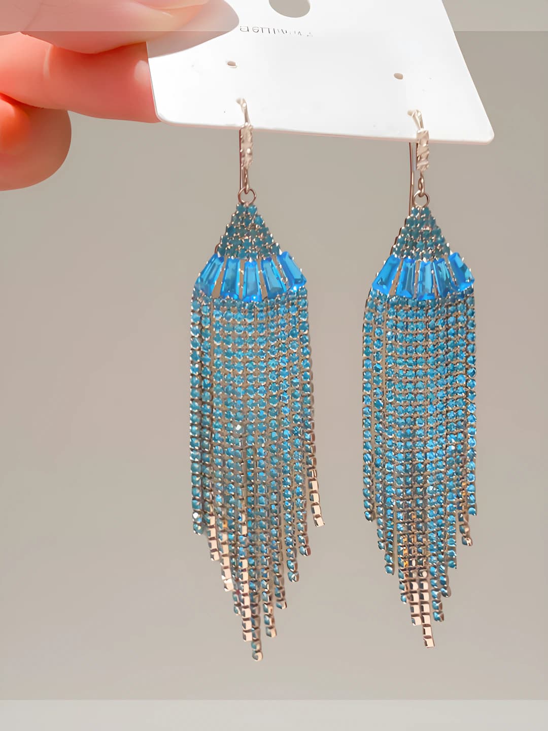 38# Ear hook - Silver - Blue