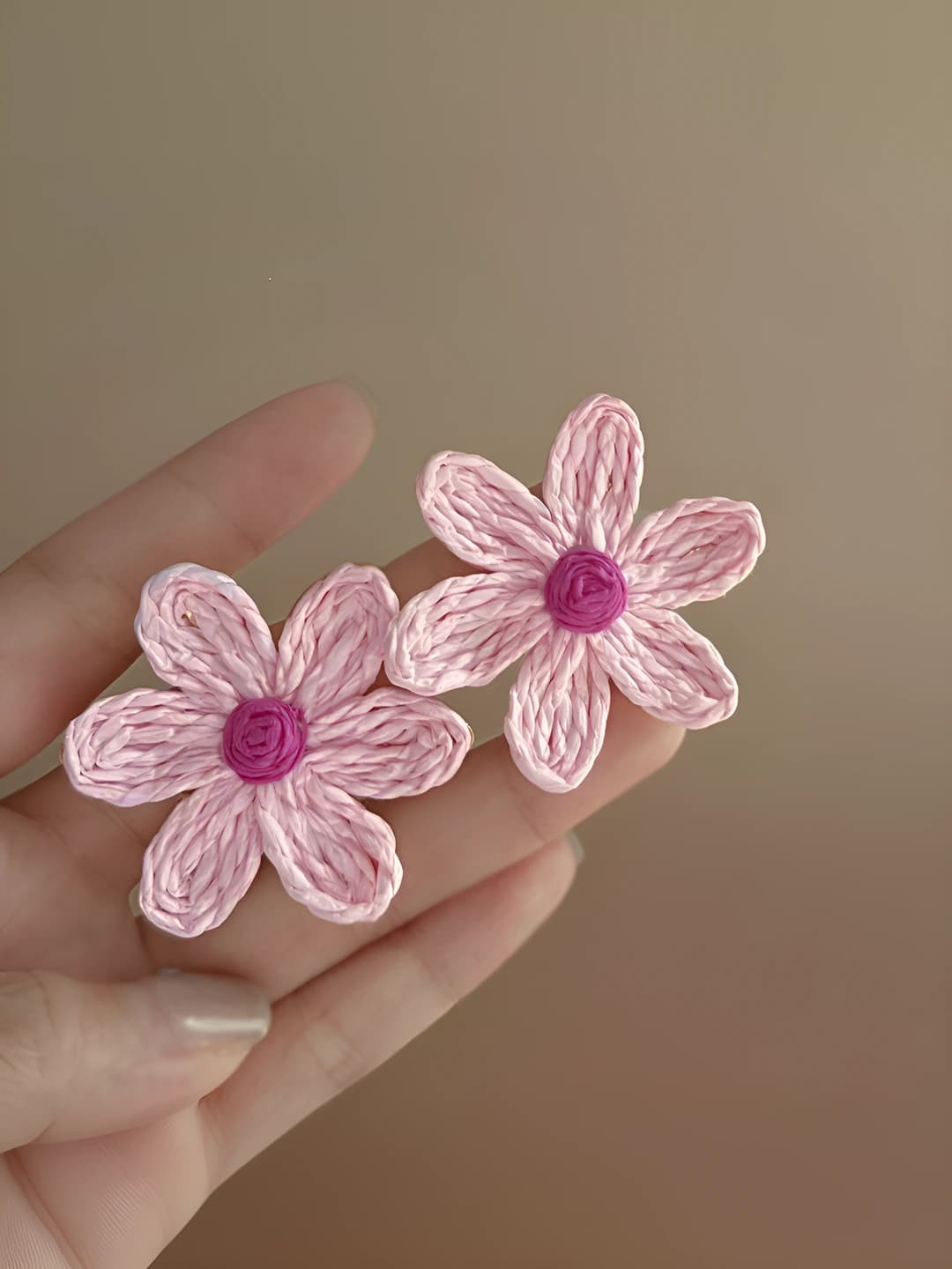 12# Стальная игла - Розовый - Цветы