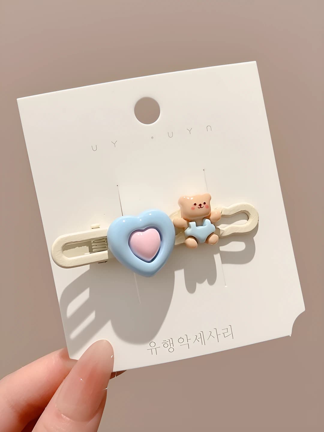 3# Bear heart clip 6 cm