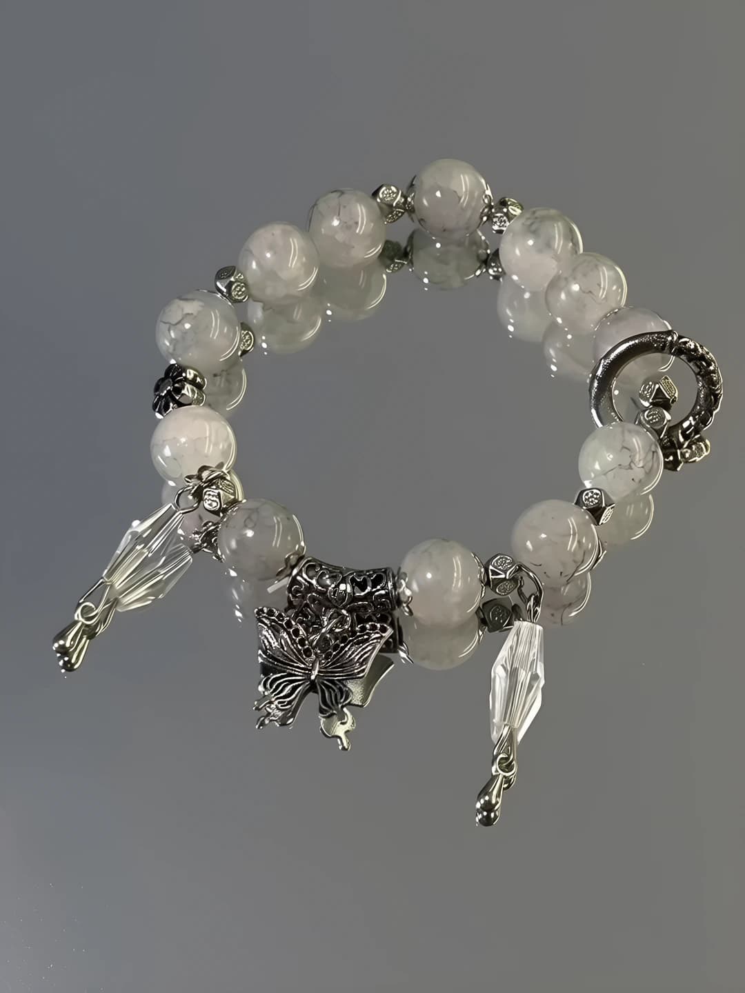 Ink wash butterfly bracelet, 1 pc