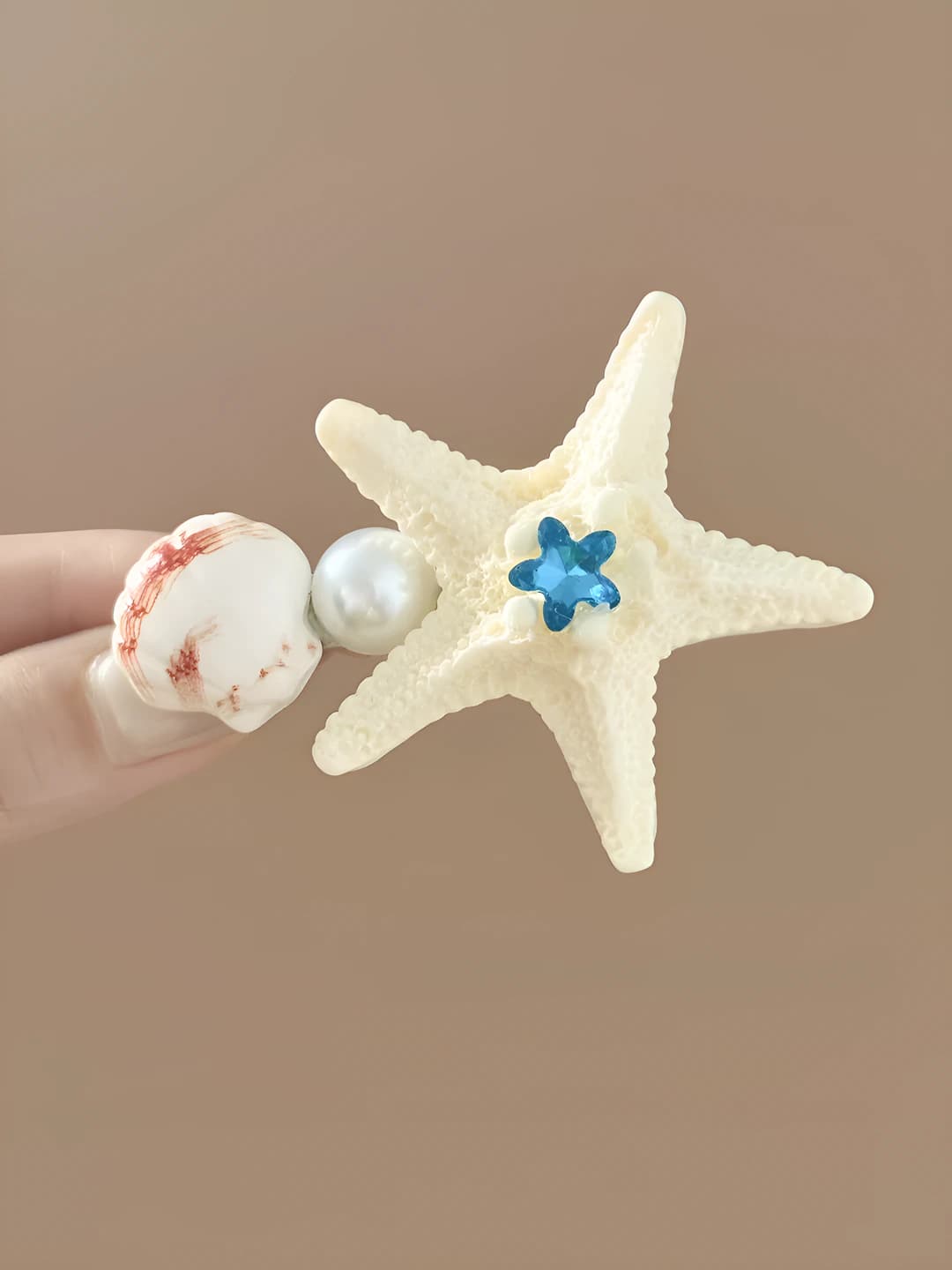 5# Off-white starfish, 5.5 cm