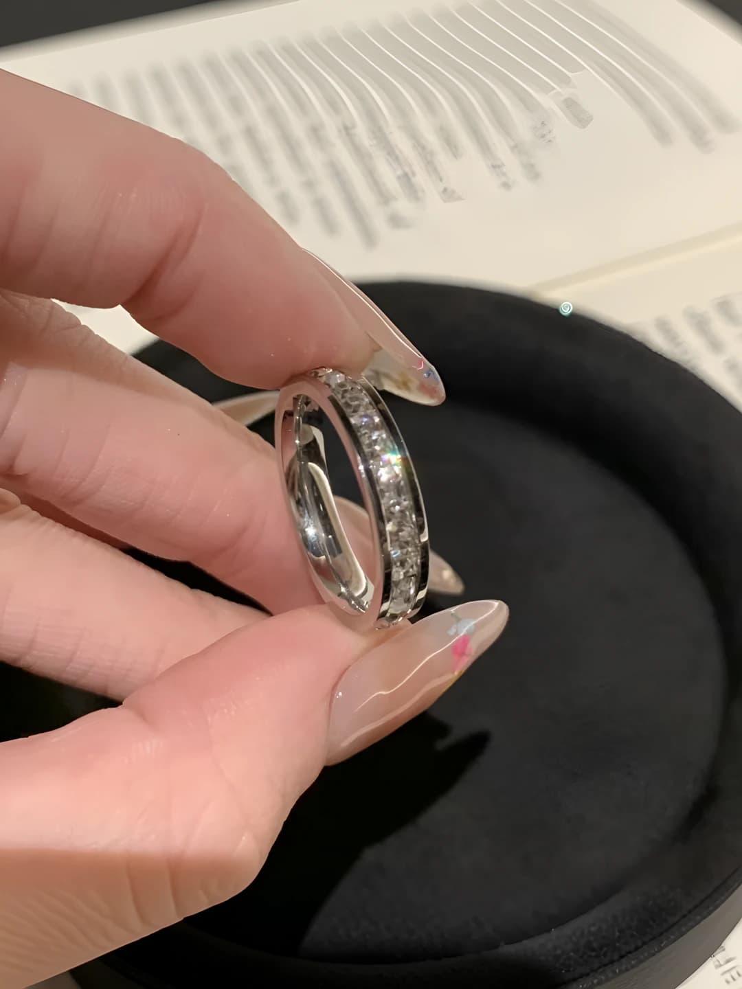 Silver star ring