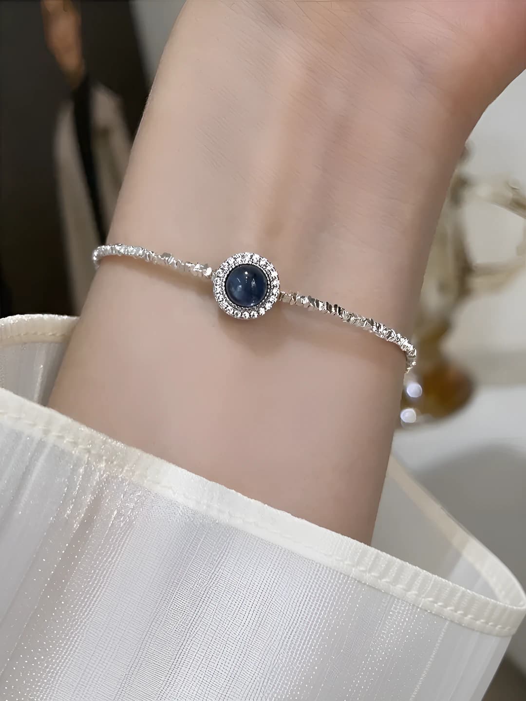 Ocean blue - Silver-white - Bracelet