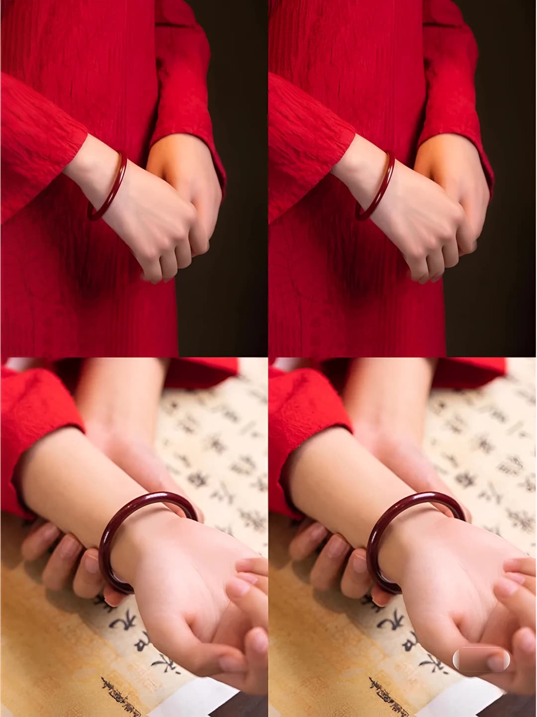 【8mm】Cinnabar qizil 1 dona
