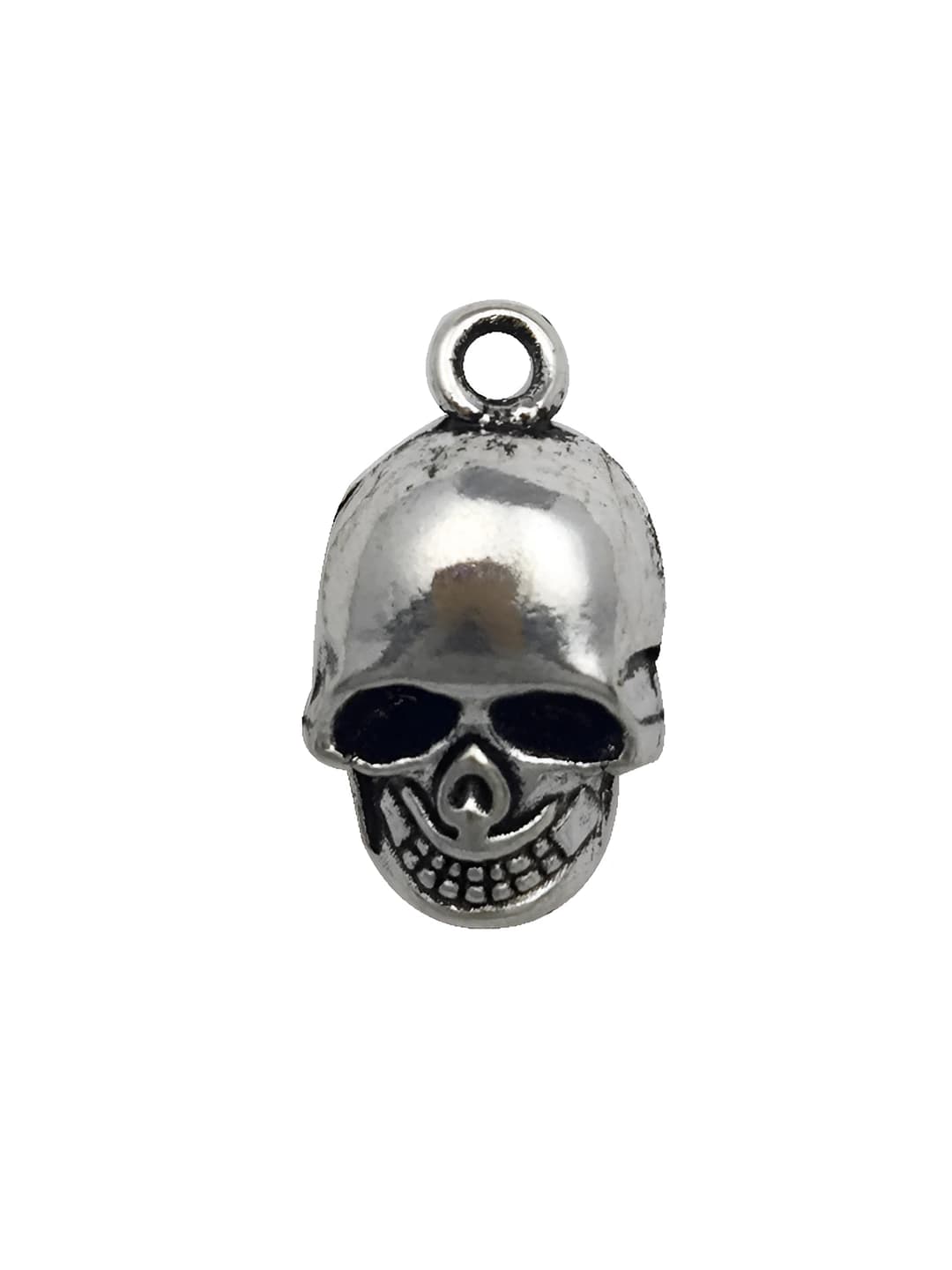 1 antique silver skull 3.1g 11x20mm-3341