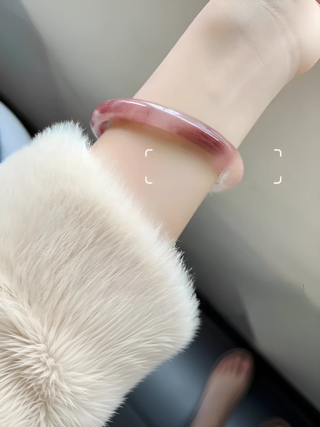 Thick bracelet violet 1 pc 62 mm