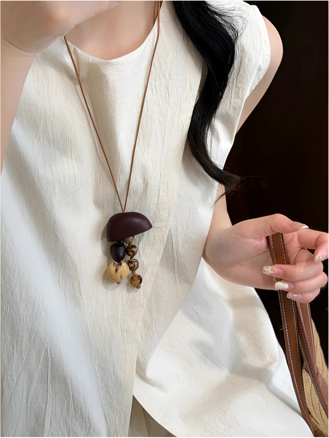 Necklace - Coffee - Plant