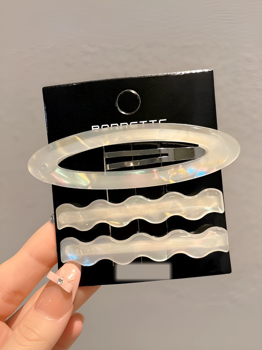 Multicolour white 3-piece set 7.5 cm + 6 cm