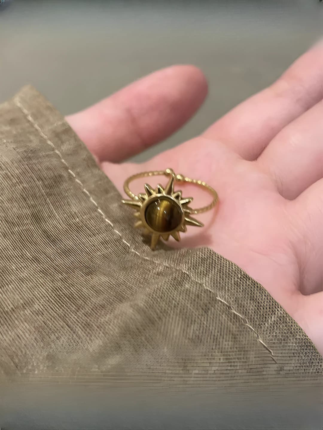 Vintage sunflower ring J1218A