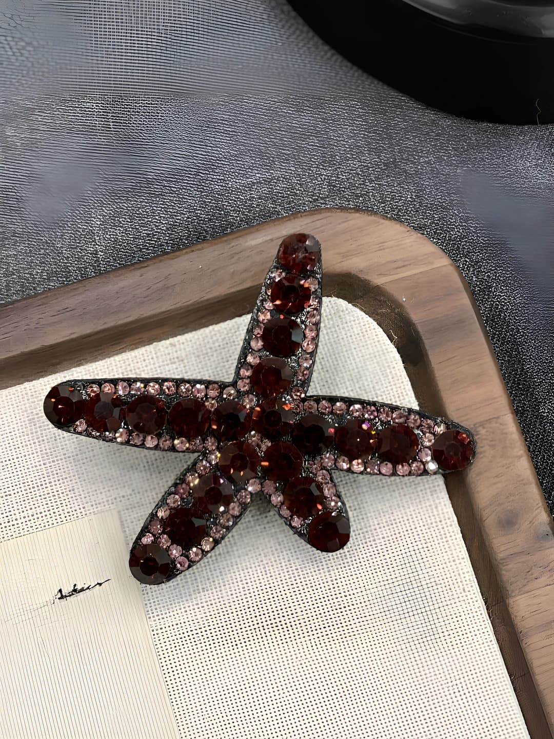 Purple starfish clip 1 pc