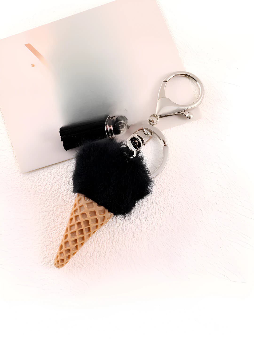 K5704 Plush ice cream charm Black