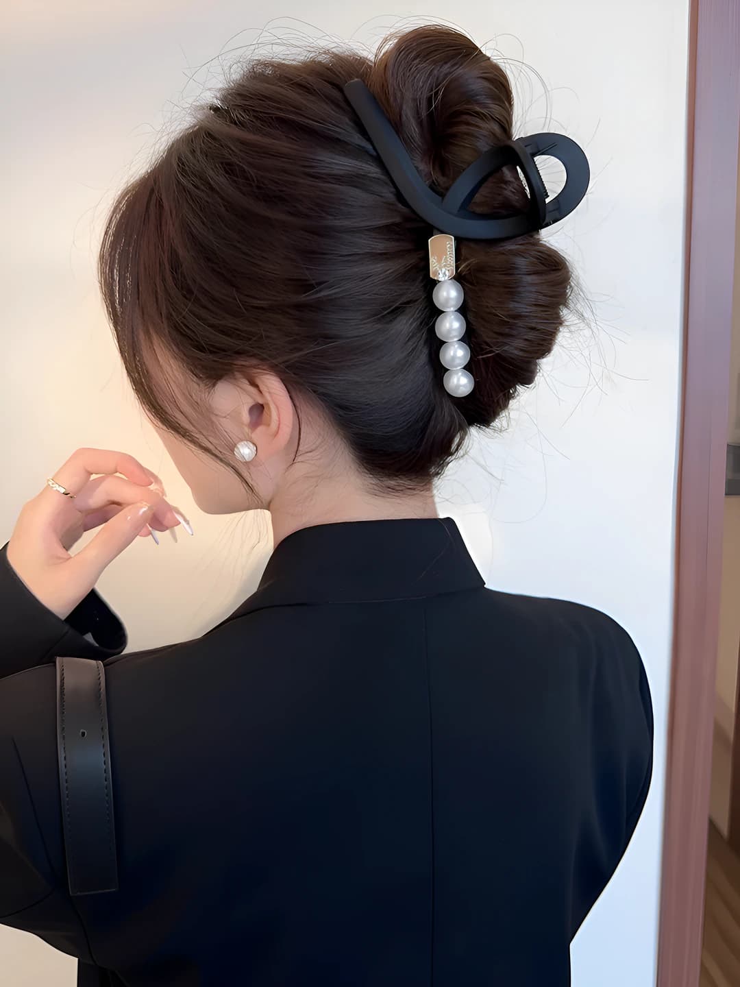 Pearl, black, 13 cm