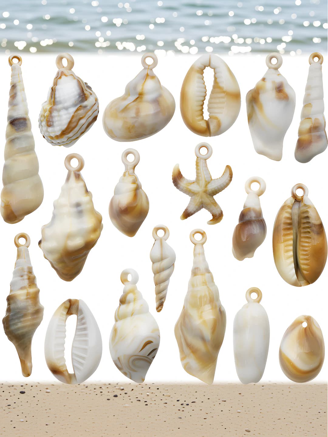DIY seashell charms for women: acrylic two-tone cloud pattern, Buzz Lightyear IP, material for necklace, bracelet and keychain
