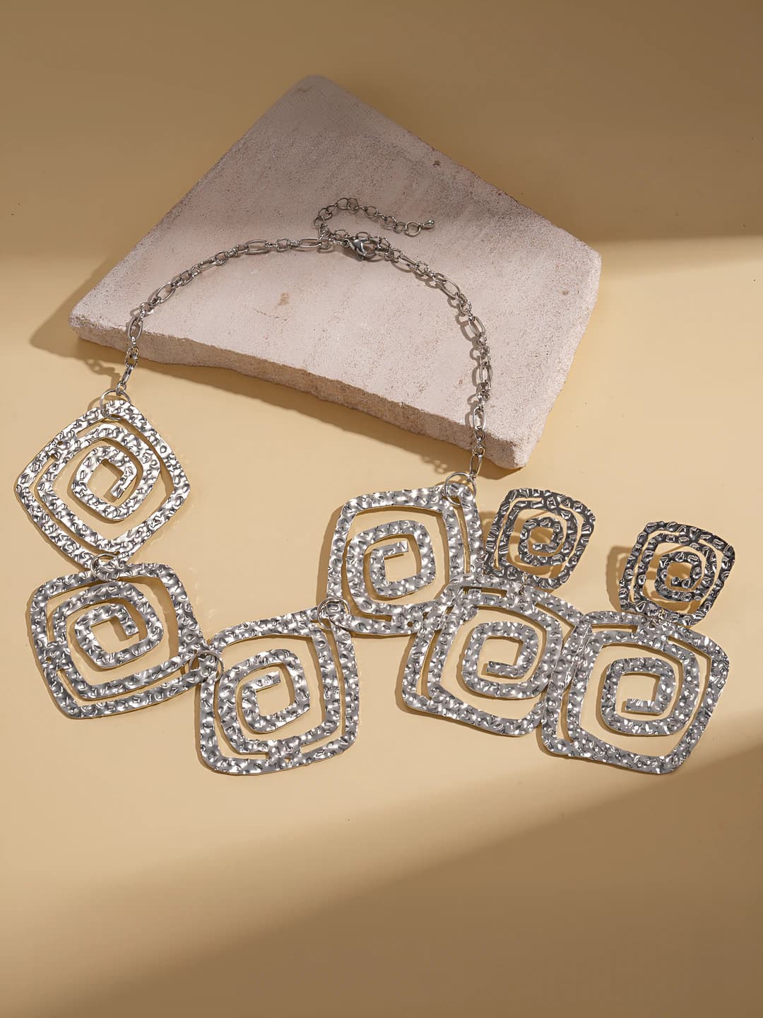 Necklace - silver - eco (2 pcs)